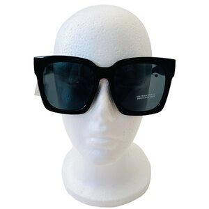 NEW Black Oversized Square Sunglasses with UV Protection